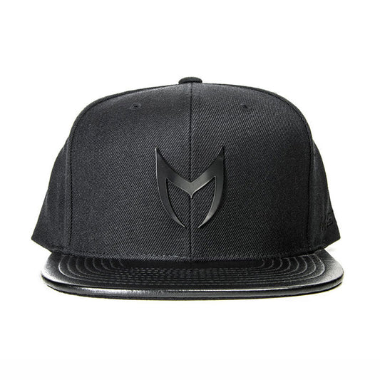 MSTR X Mitchell & Ness Snapback Hat - Black on Black
