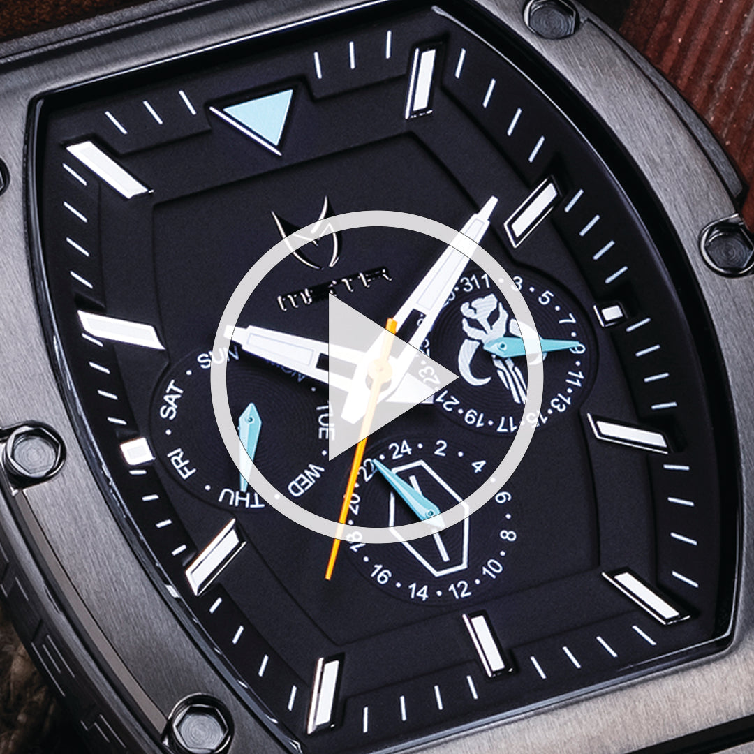 MJ117SW - MAJOR TITANIUM/ BLACK / LEATHER BAND MJ117SW - MAJOR TITANIUM/ BLACK / LEATHER BAND