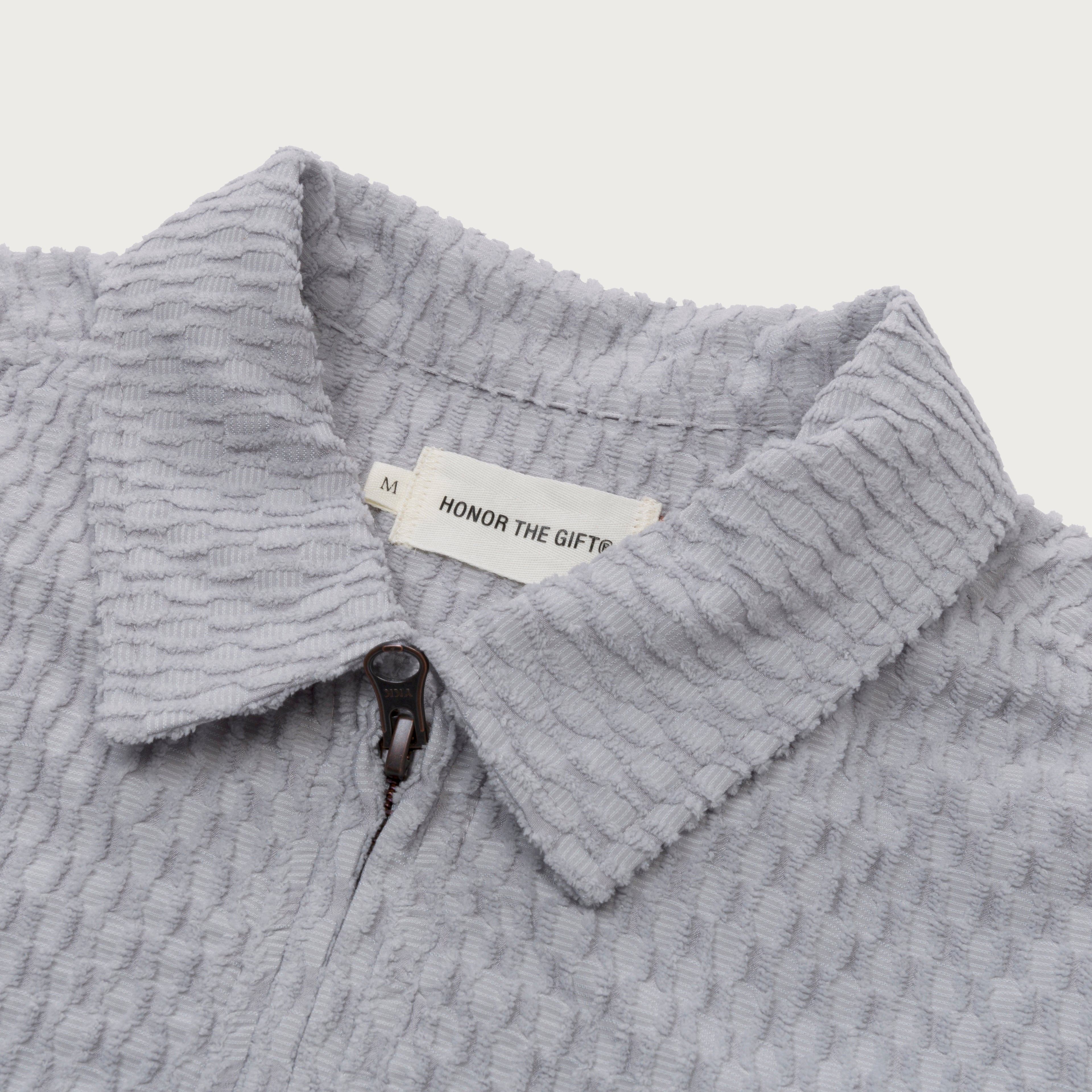 Textured Knit Qtr Zip - Grey Textured Knit Qtr Zip - Grey