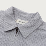 Textured Knit Qtr Zip - Grey Textured Knit Qtr Zip - Grey