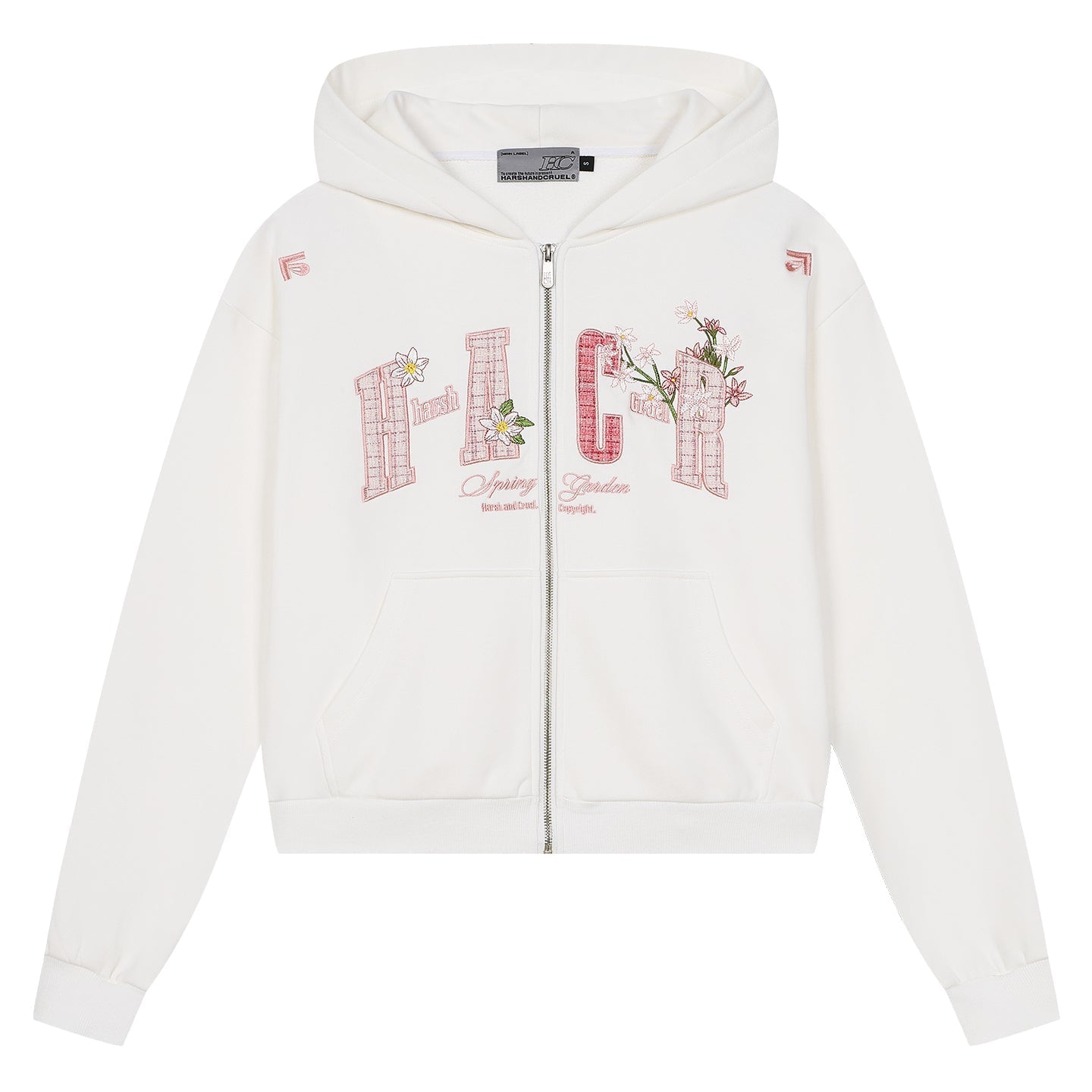Flower Patchwork Zip Hoodie Flower Patchwork Zip Hoodie