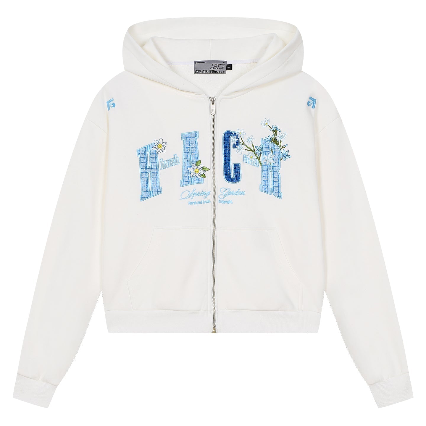 Flower Patchwork Zip Hoodie Flower Patchwork Zip Hoodie