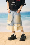 Frayed Light Wash Denim Shorts Frayed Light Wash Denim Shorts
