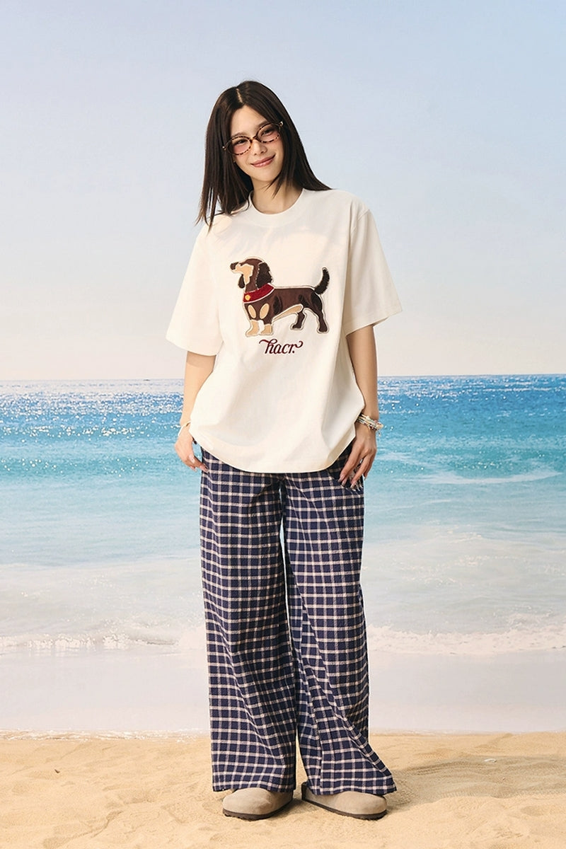 Suede Dog Towel Patch T-Shirt Suede Dog Towel Patch T-Shirt