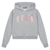 Flower Patchwork Zip Hoodie Flower Patchwork Zip Hoodie