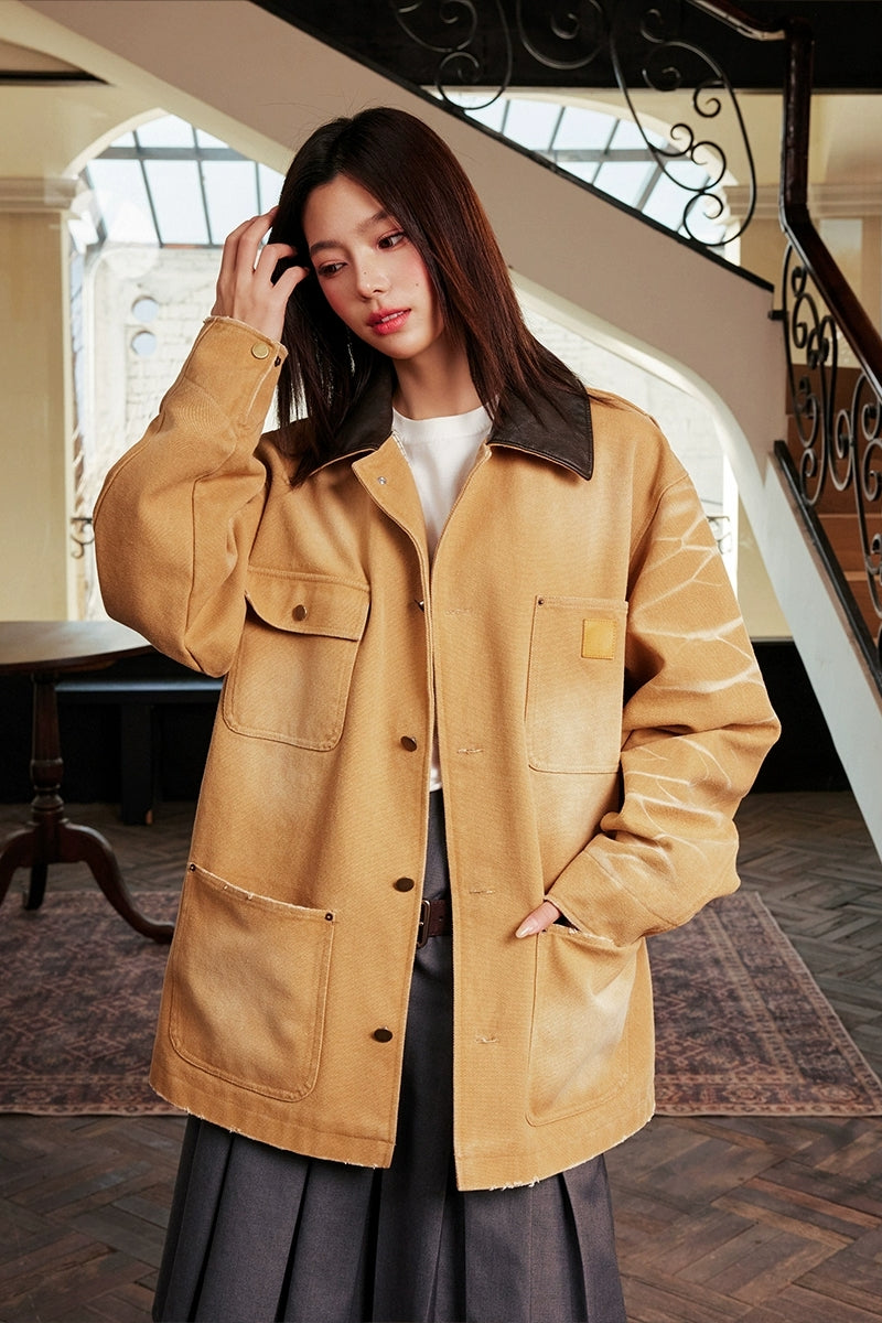 Vintage Washed Plaid Workwear Jacket Vintage Washed Plaid Workwear Jacket