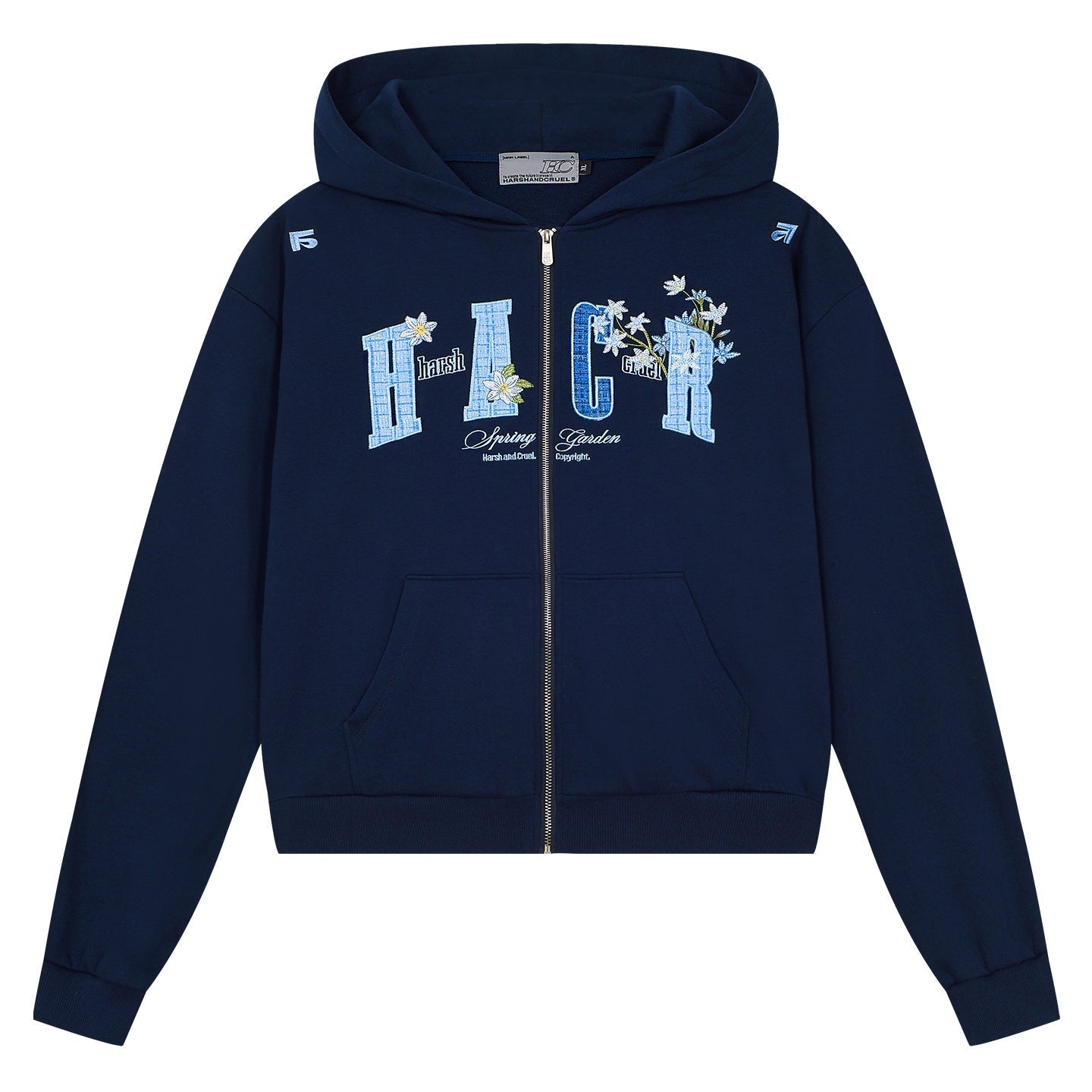 Flower Patchwork Zip Hoodie Flower Patchwork Zip Hoodie