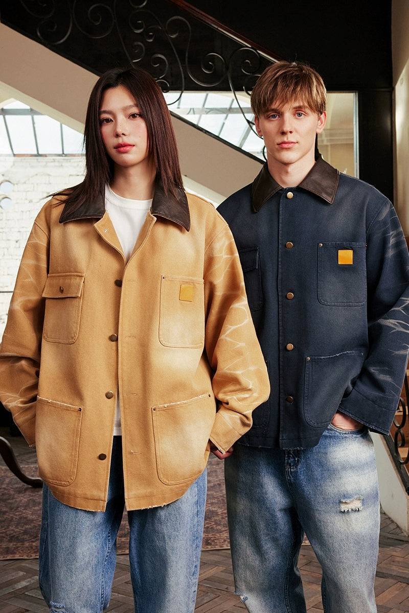 Vintage Washed Plaid Workwear Jacket Vintage Washed Plaid Workwear Jacket