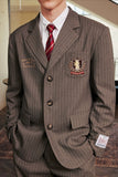 Retro Striped Embroidery Blazer Retro Striped Embroidery Blazer