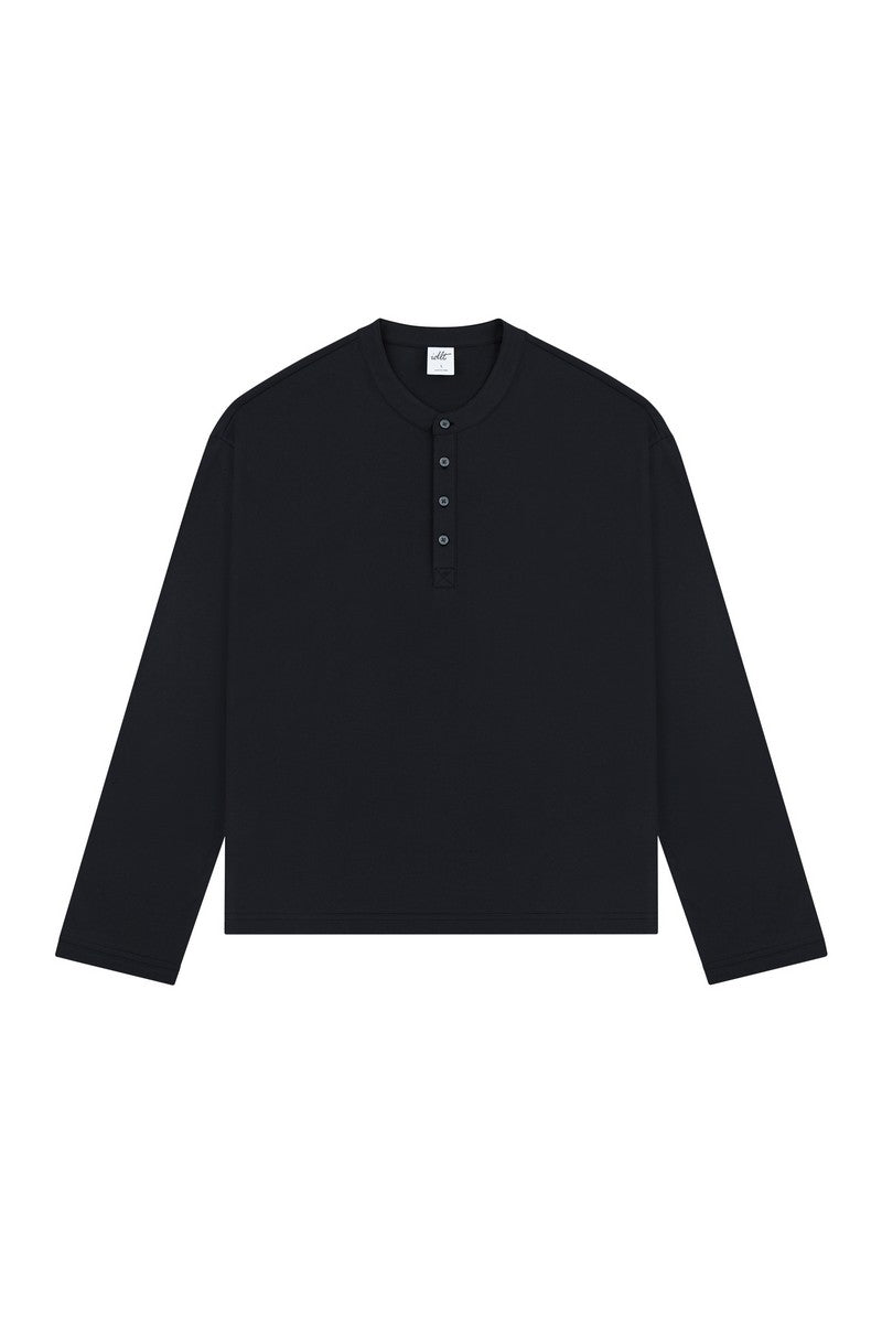 Boxy Henley Long Sleeve Tee Boxy Henley Long Sleeve Tee