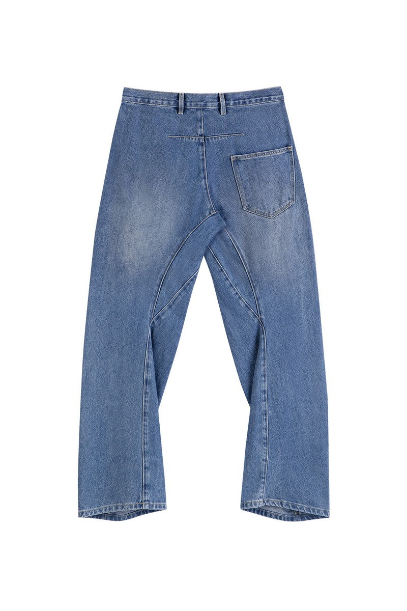 Washed Blade Cut Jeans Washed Blade Cut Jeans