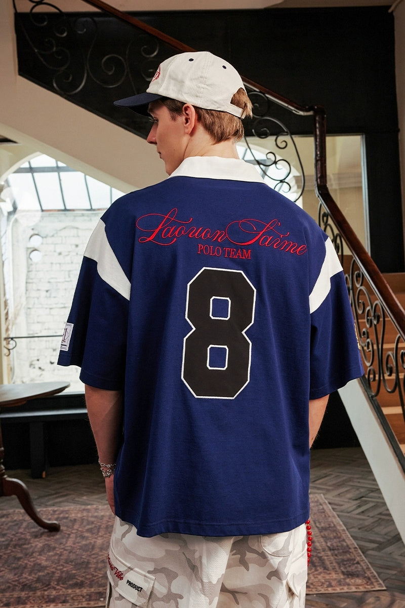 Retro Colorblock Embroidered Polo Retro Colorblock Embroidered Polo