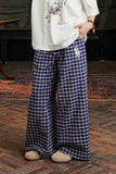 Retro Plaid Loose Wide-Leg Pants Retro Plaid Loose Wide-Leg Pants