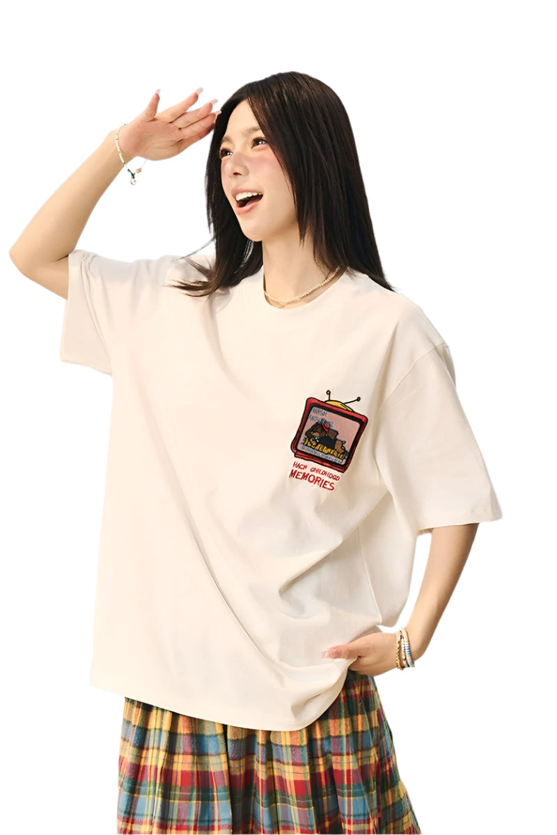 Velcro Dog Embroidery T-Shirt Velcro Dog Embroidery T-Shirt