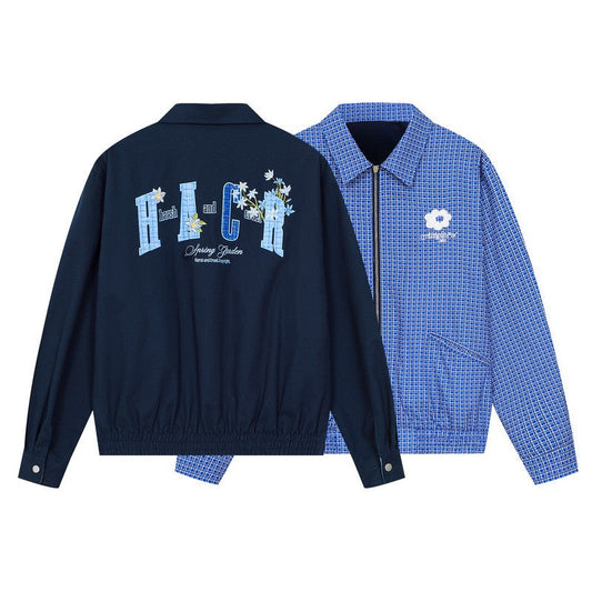 Reversible Embroidered Collar Jacket