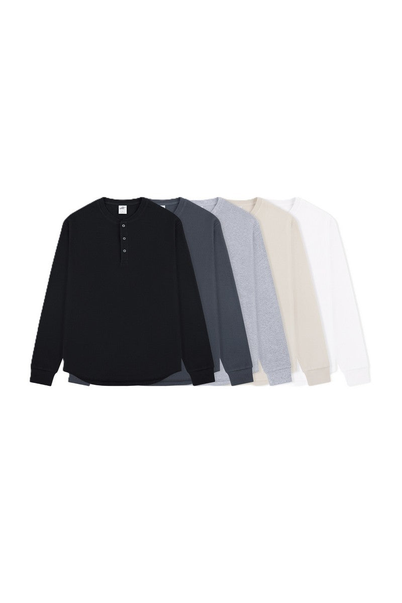 Waffle Henley Long Sleeve Tee Waffle Henley Long Sleeve Tee