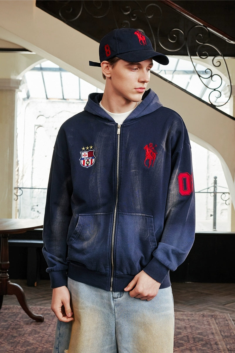 Washed Vintage Zip-Up Hoodie Washed Vintage Zip-Up Hoodie