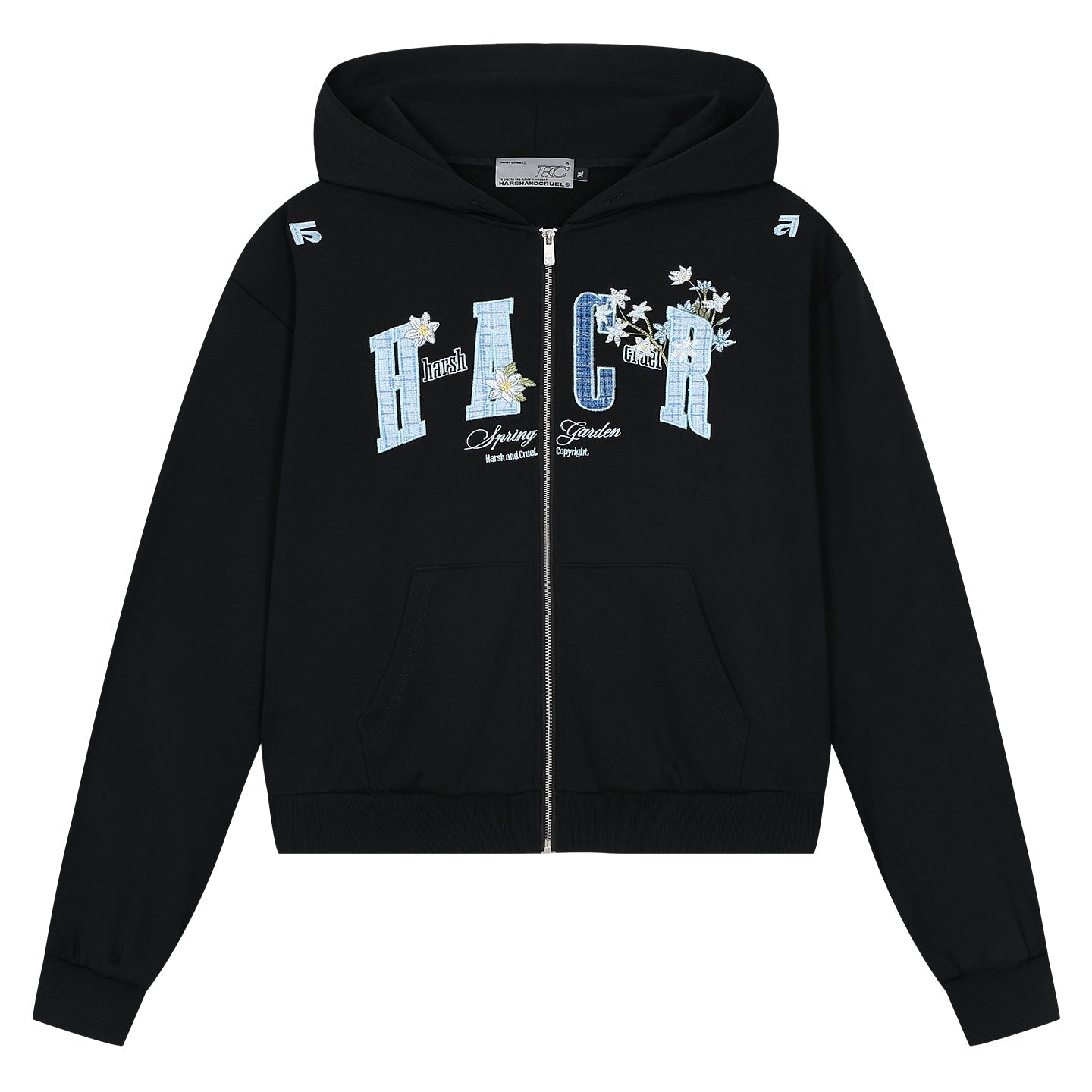 Flower Patchwork Zip Hoodie Flower Patchwork Zip Hoodie