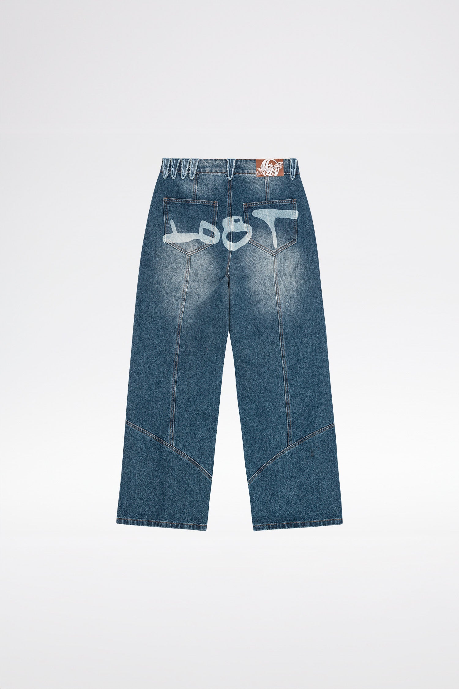 OUTERSEAM LOGO JEANS - Stonewashed Indigo Blue OUTERSEAM LOGO JEANS - Stonewashed Indigo Blue