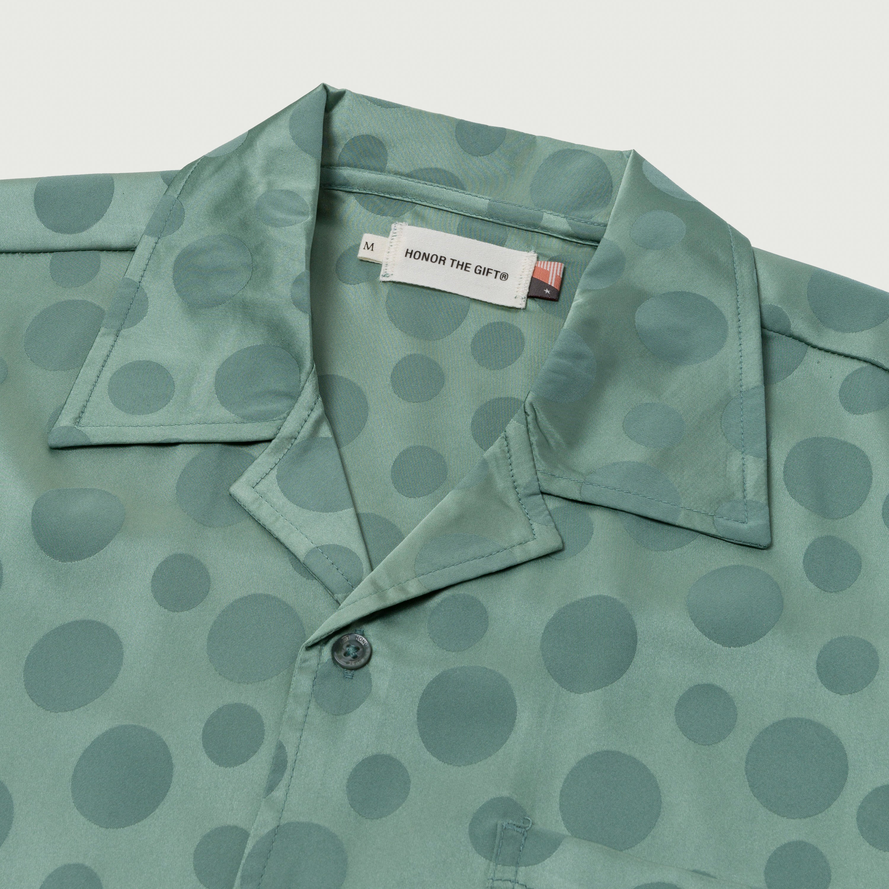 Polka Dot Camp Shirt - Green Polka Dot Camp Shirt - Green