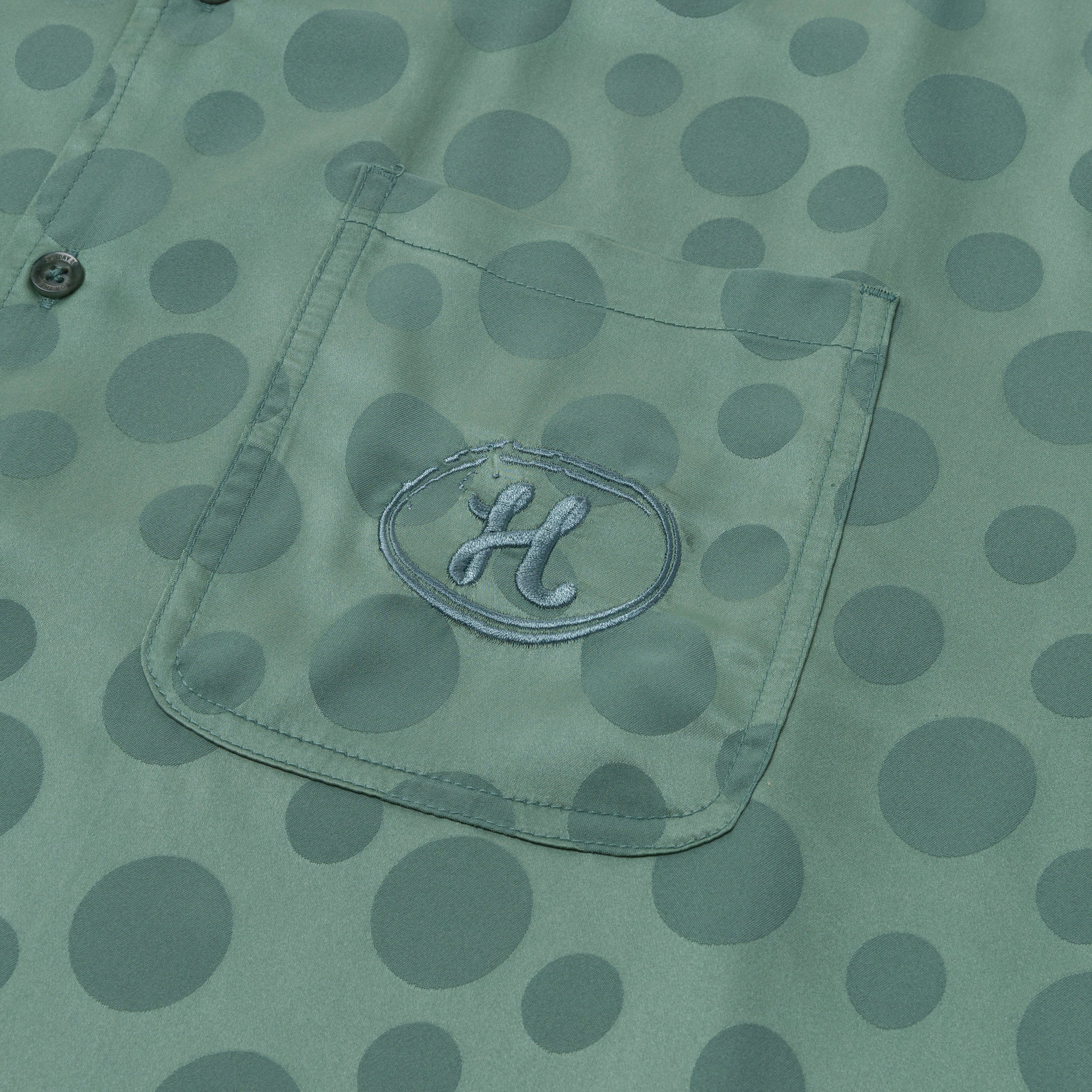 Polka Dot Camp Shirt - Green Polka Dot Camp Shirt - Green