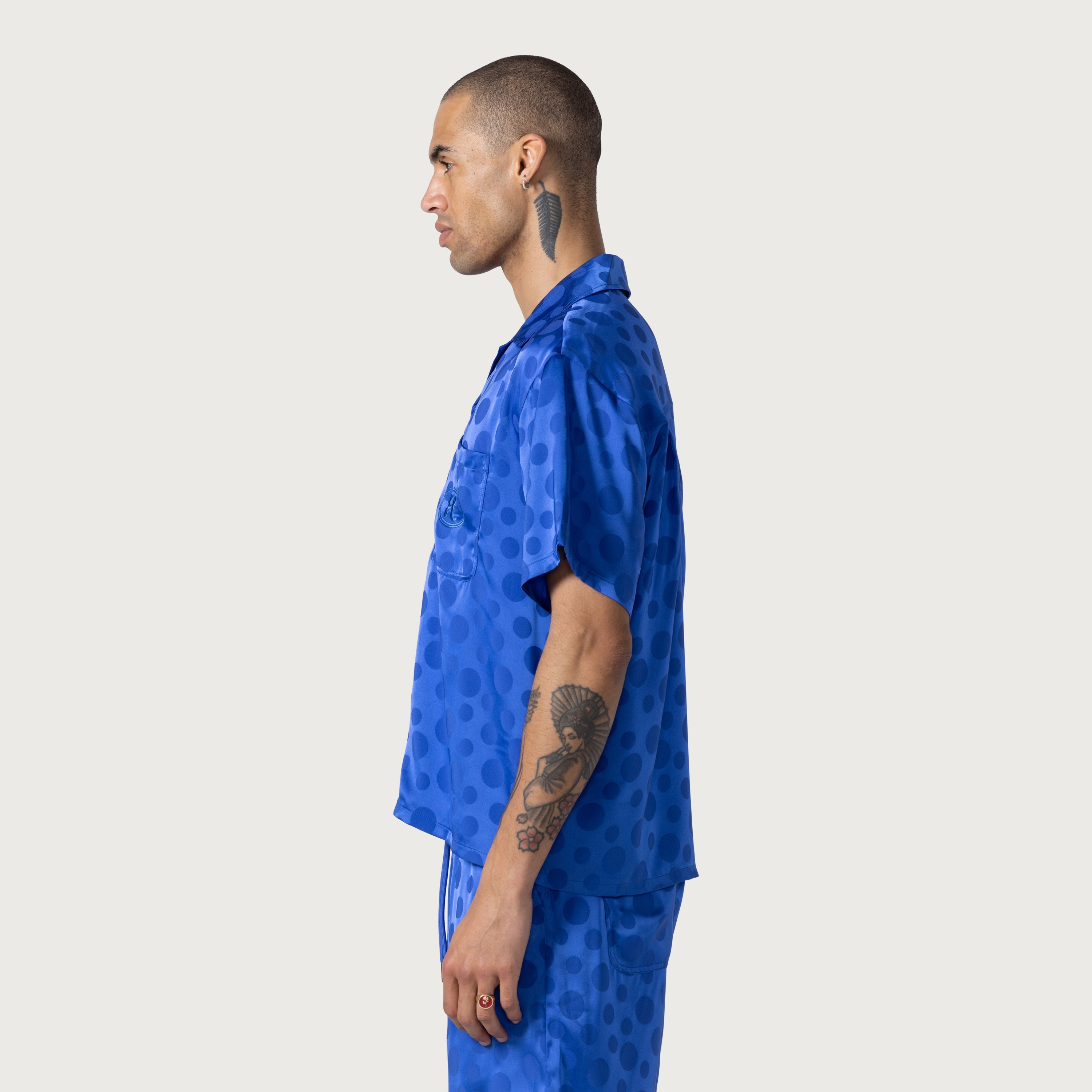 Polka Dot Camp Shirt - Blue Polka Dot Camp Shirt - Blue