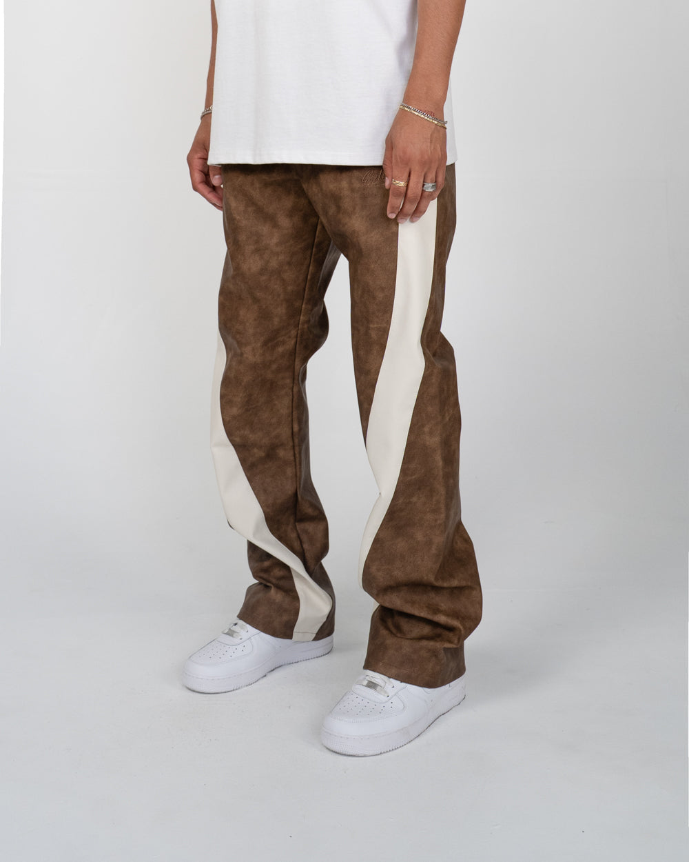 EPTM PU Twisted Pants - Brown EPTM PU Twisted Pants - Brown