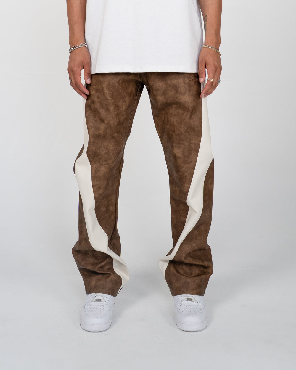 EPTM PU Twisted Pants - Brown EPTM PU Twisted Pants - Brown