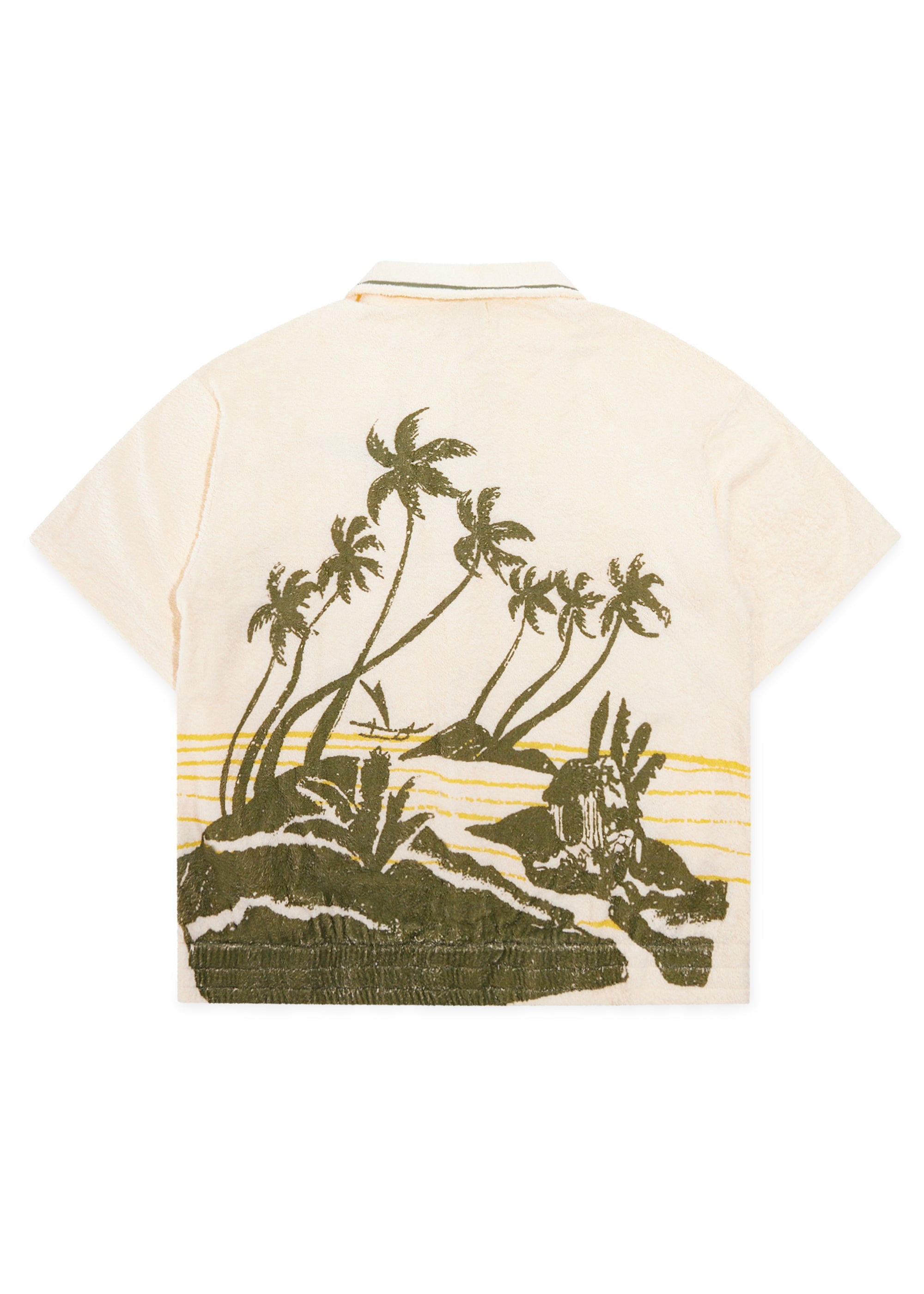 Palm Terry Shirt - Cream/Green Palm Terry Shirt - Cream/Green