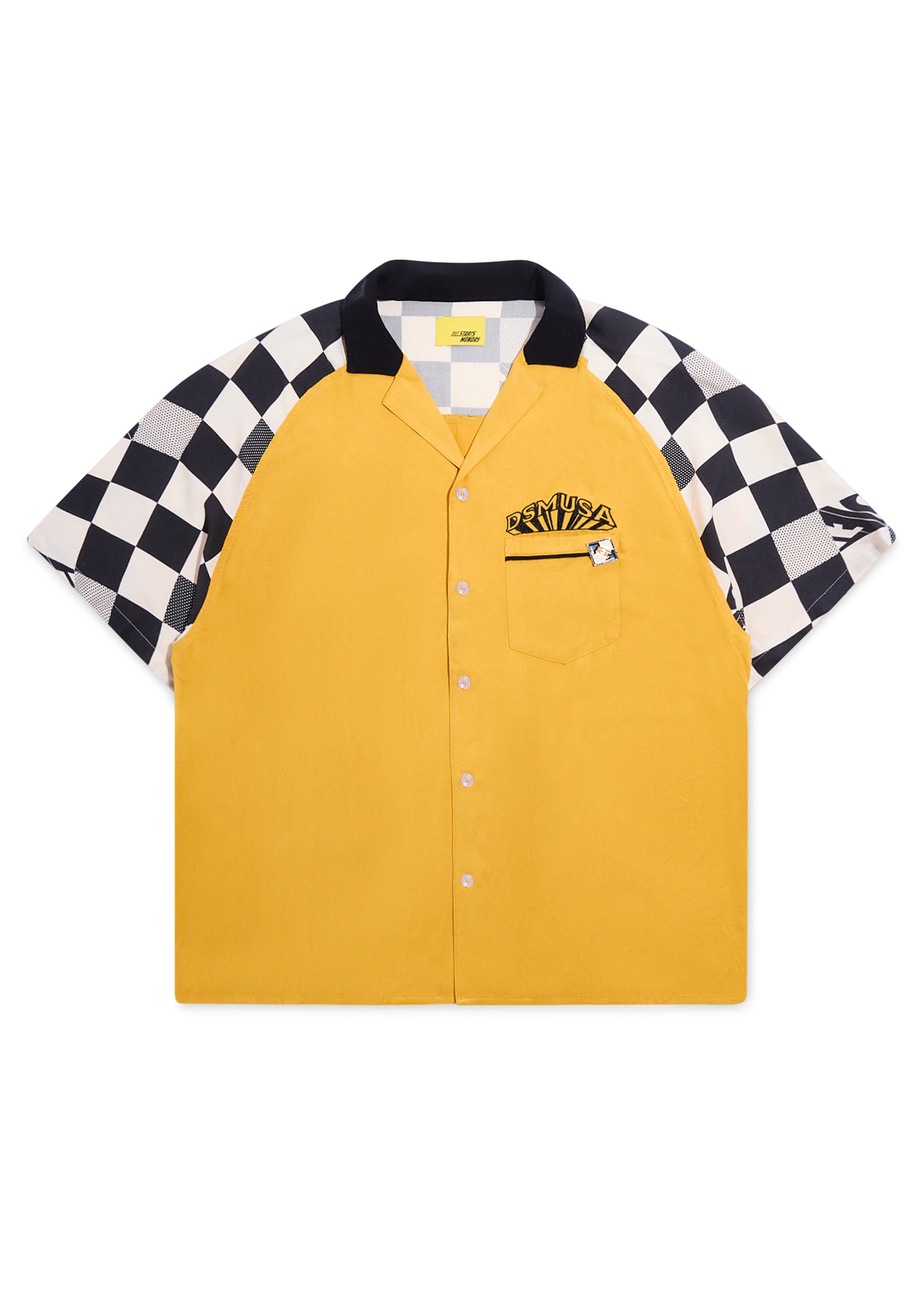 Pit Crew Button Shirt - Yellow/Black Pit Crew Button Shirt - Yellow/Black