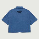 Twill Full Zip Shirt - Blue Twill Full Zip Shirt - Blue