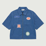 Twill Full Zip Shirt - Blue Twill Full Zip Shirt - Blue