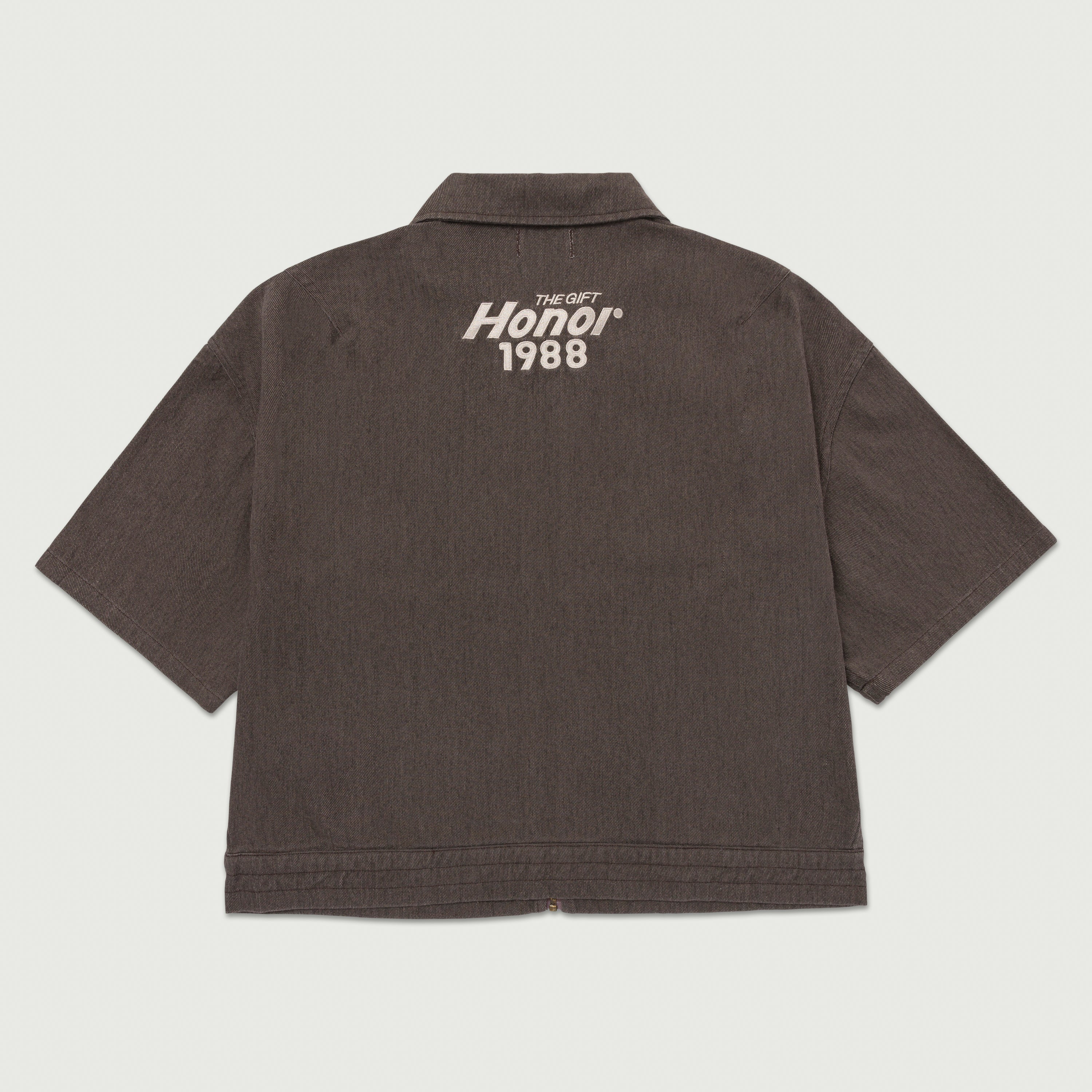 Twill Full Zip Shirt - Black Twill Full Zip Shirt - Black