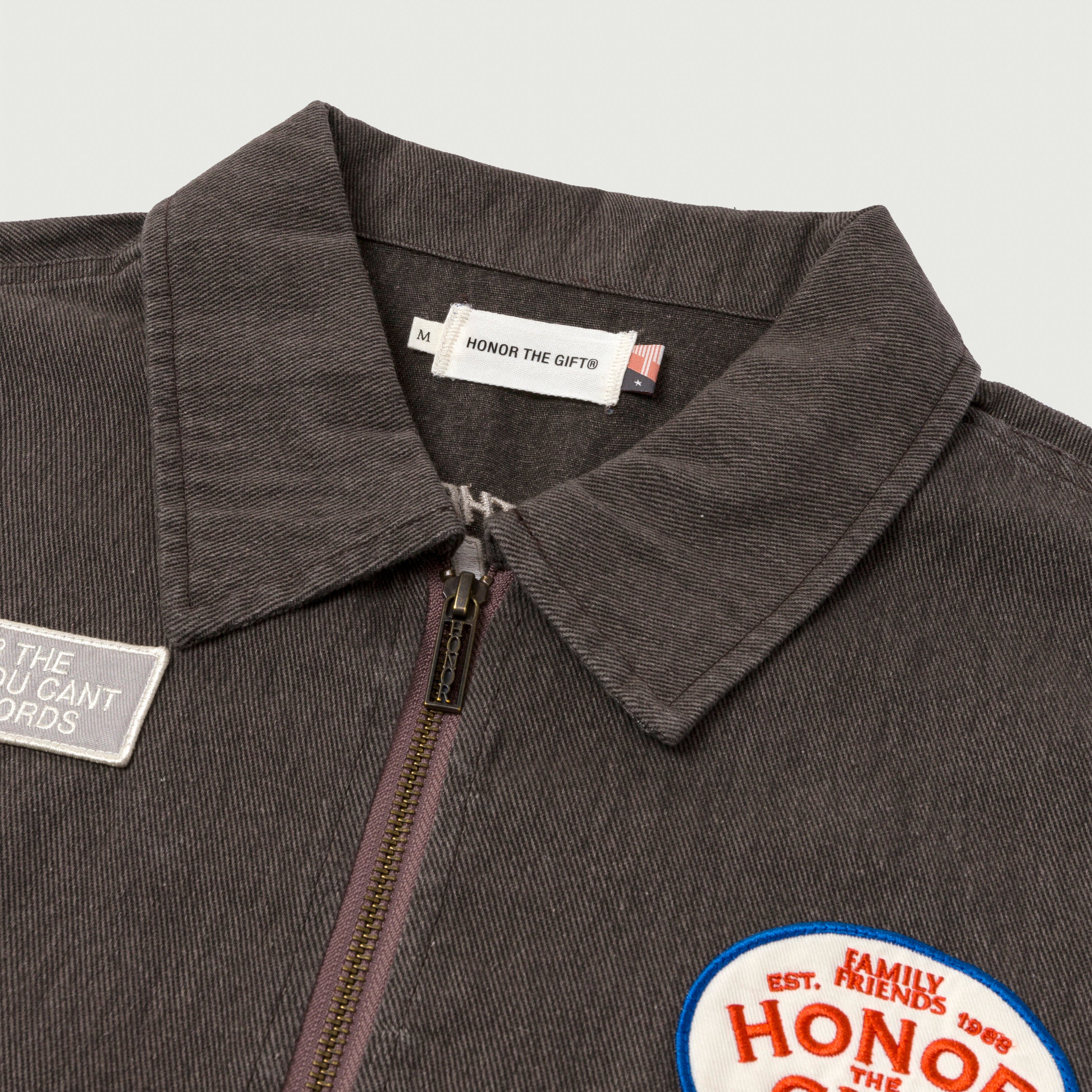 Twill Full Zip Shirt - Black Twill Full Zip Shirt - Black