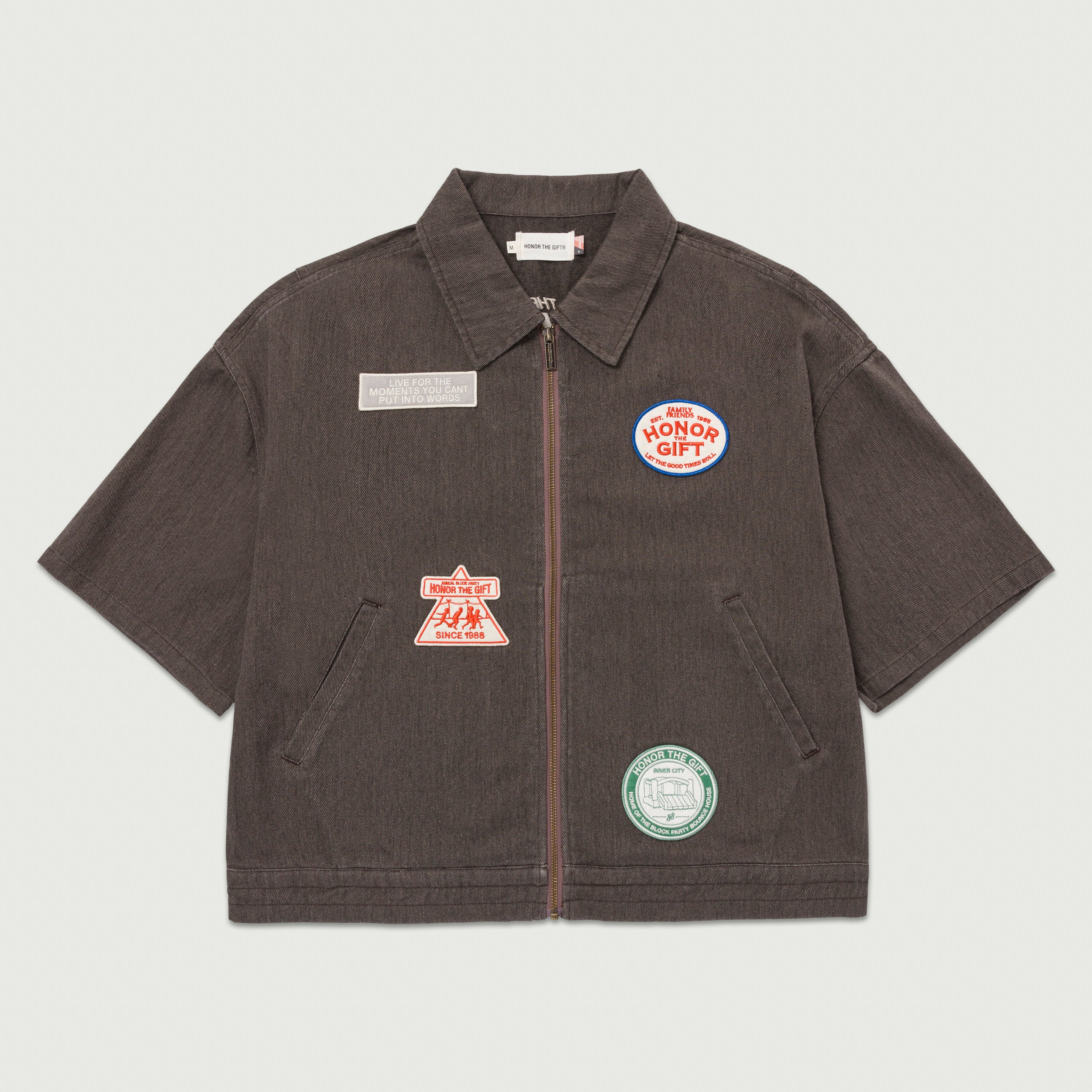 Twill Full Zip Shirt - Black Twill Full Zip Shirt - Black