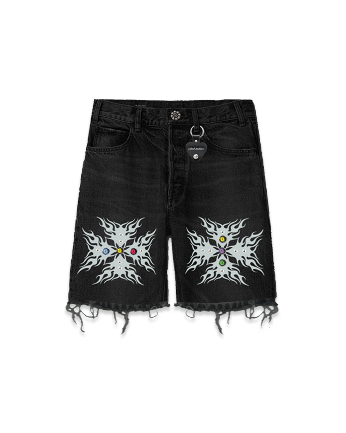 "Taboo" Jeweled Denim Short (Black) "Taboo" Jeweled Denim Short (Black)