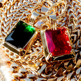 Ruby Necklace Pendant & Rope Chain Ruby Necklace Pendant & Rope Chain