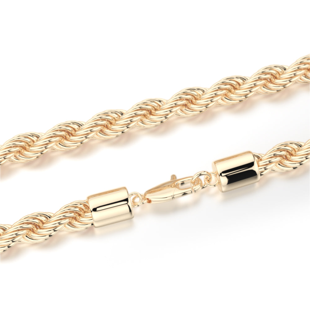 Gold Rope Chain 6mm Gold Rope Chain 6mm