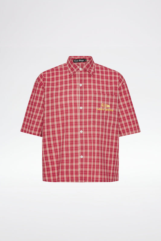 SHORT SLEEVED SHIRT - Red Tartan
