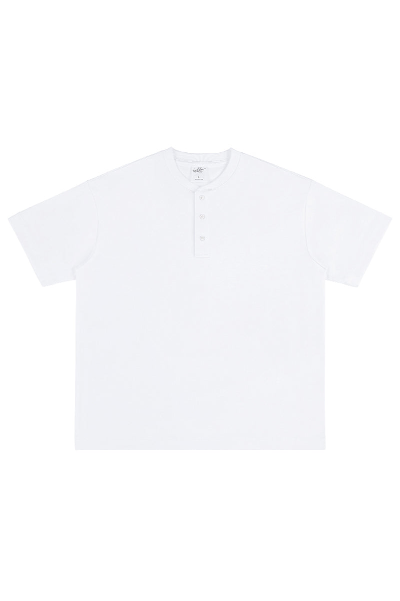 Heavyweight 320g Cotton Henley Oversized Tee Heavyweight 320g Cotton Henley Oversized Tee