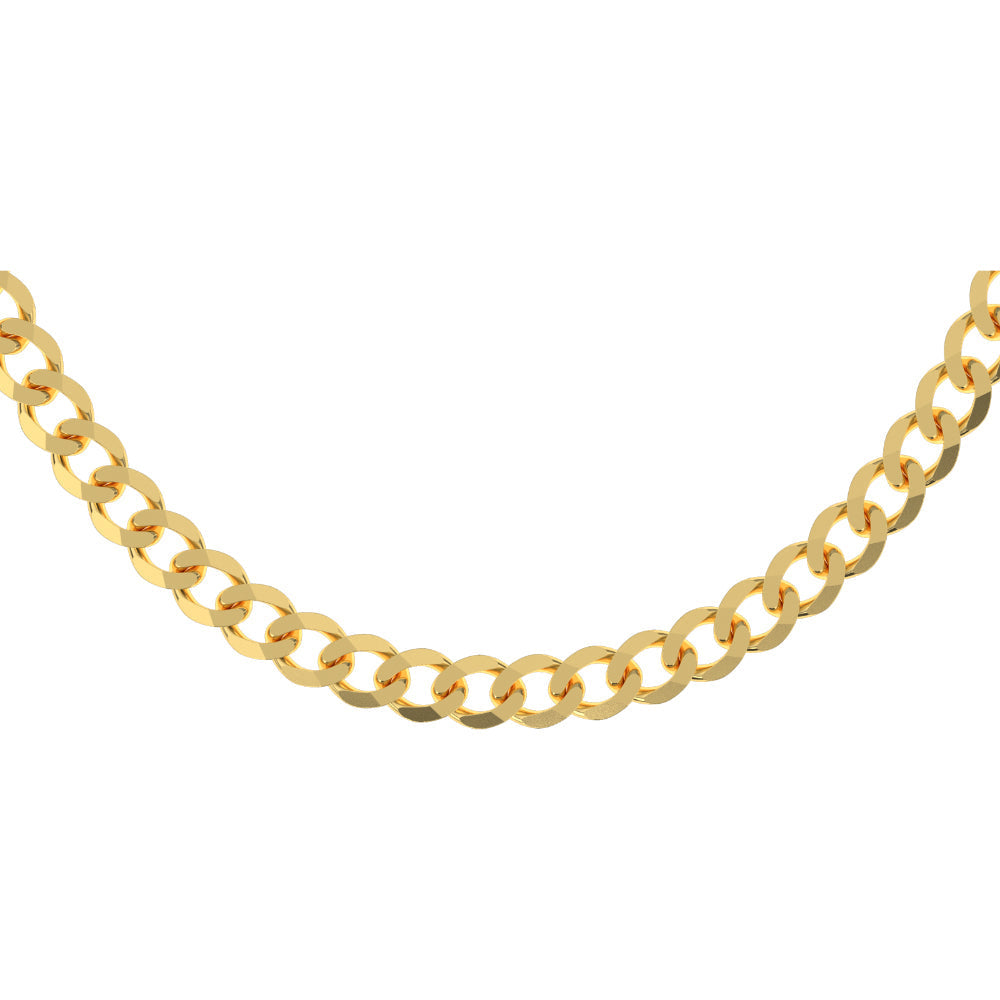 Solid Gold Curb Cuban Link Chain Solid Gold Curb Cuban Link Chain