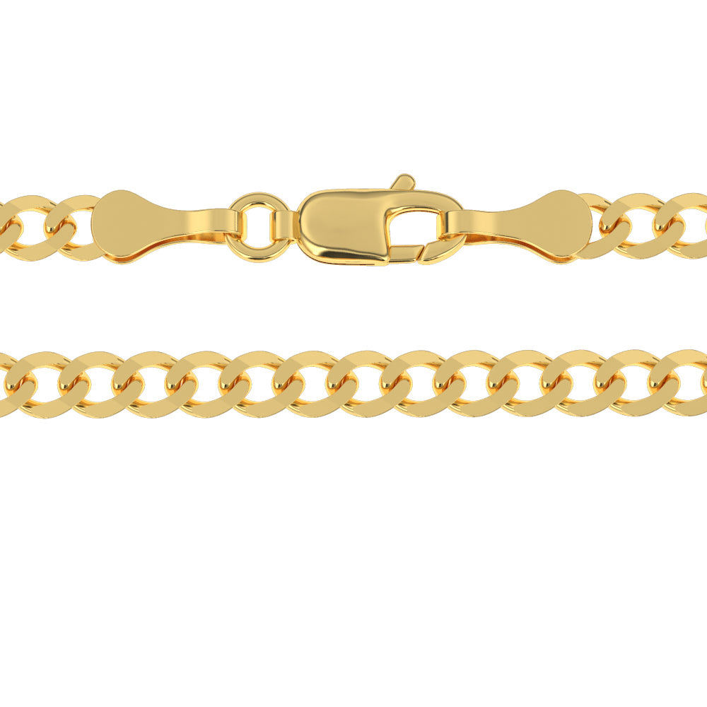Solid Gold Curb Cuban Link Chain Solid Gold Curb Cuban Link Chain