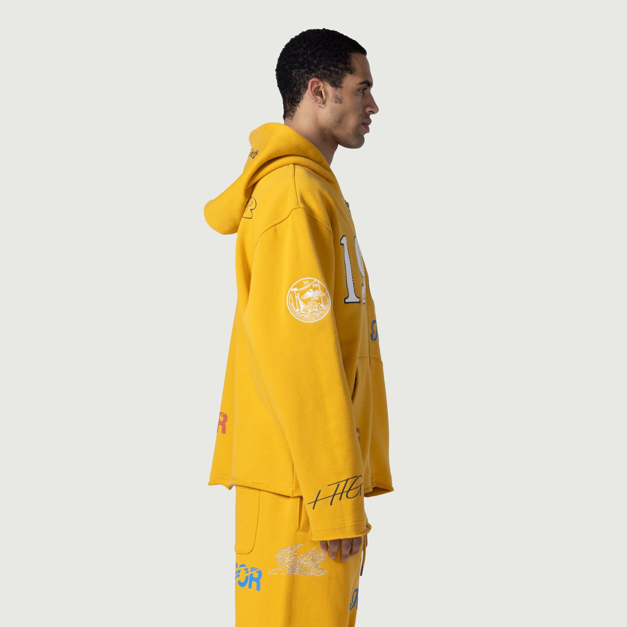 1988 Full Zip Hoodie - Yellow 1988 Full Zip Hoodie - Yellow