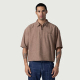 Textured Knit Qtr Zip - Brown Textured Knit Qtr Zip - Brown