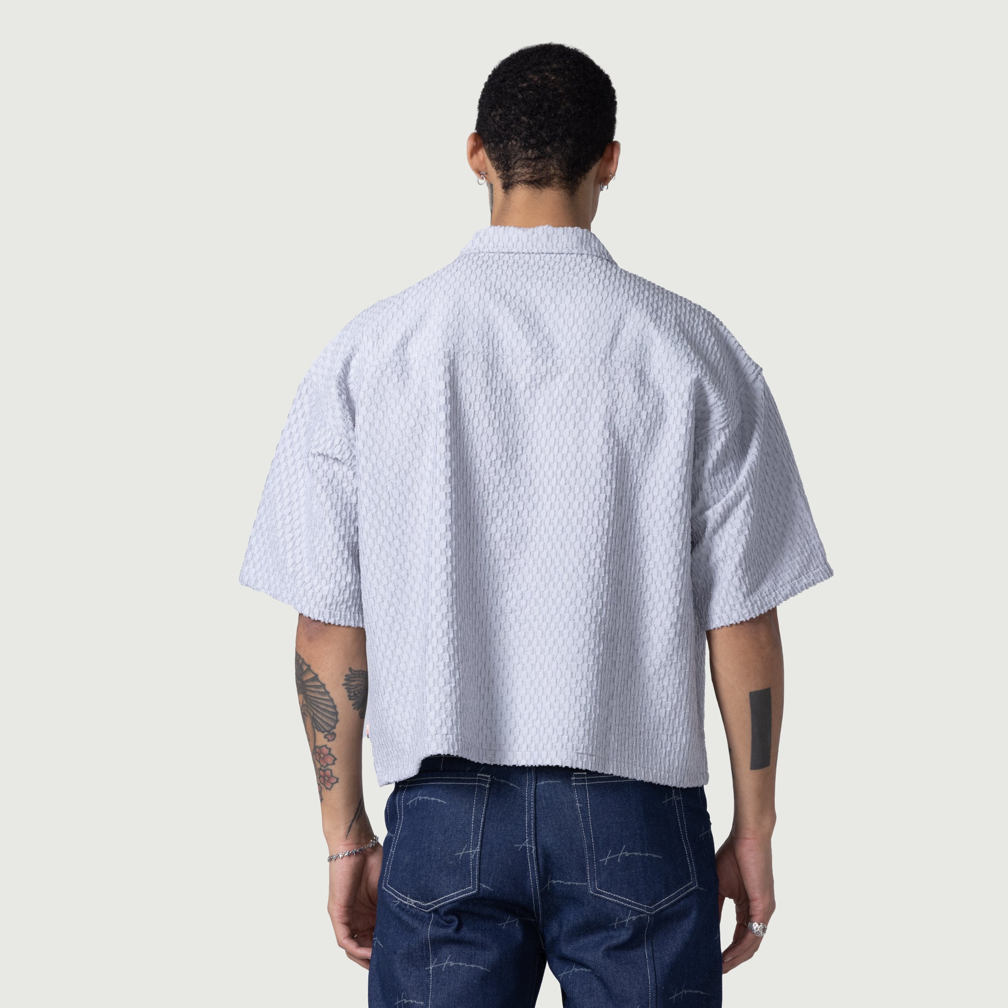 Textured Knit Qtr Zip - Grey Textured Knit Qtr Zip - Grey