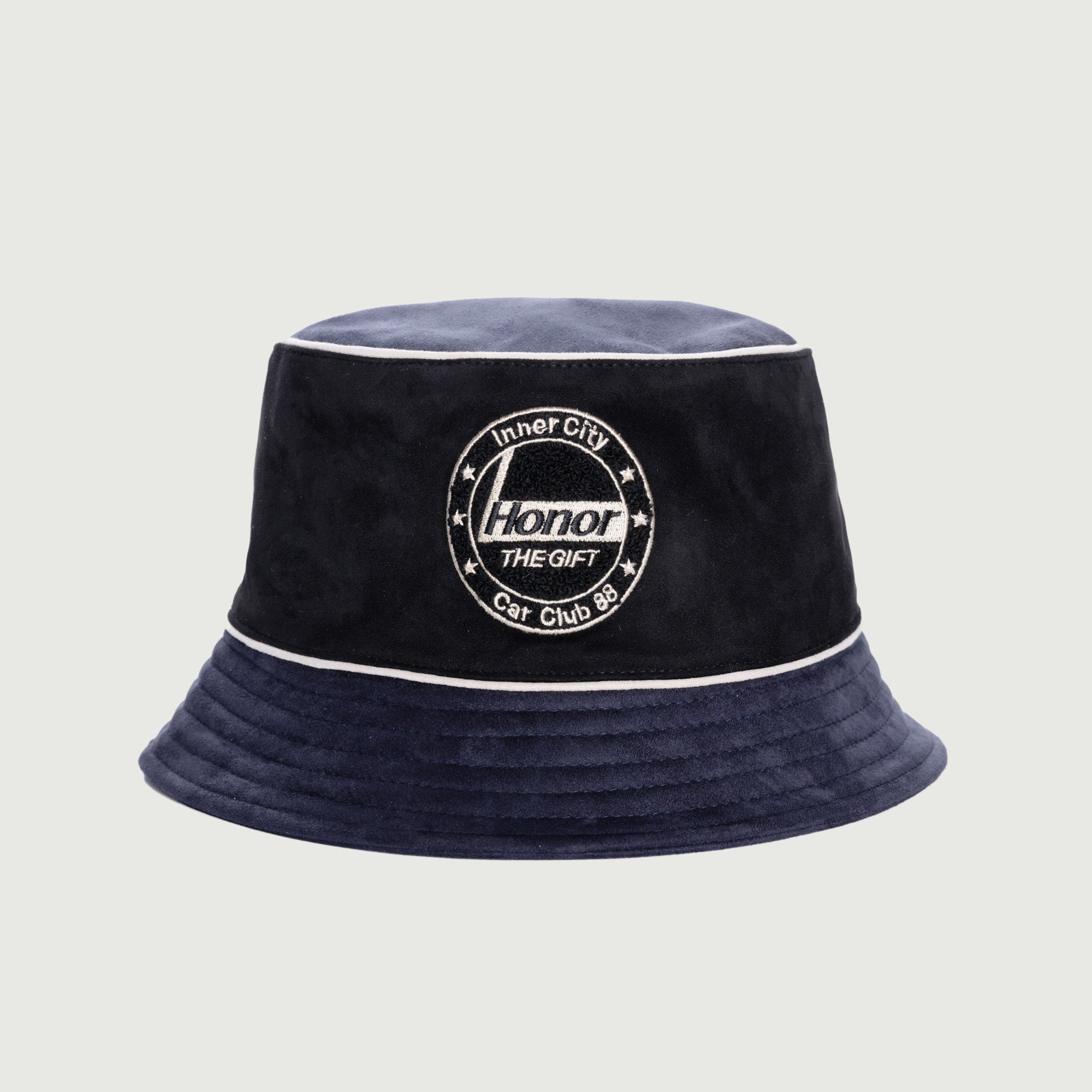 Faux Suede Bomber Bucket Hat - Navy Faux Suede Bomber Bucket Hat - Navy