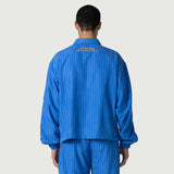 Striped Anorak Jacket - Blue Striped Anorak Jacket - Blue