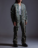 "Balboa" Denim Snakeskin Bomber (Blue) "Balboa" Denim Snakeskin Bomber (Blue)