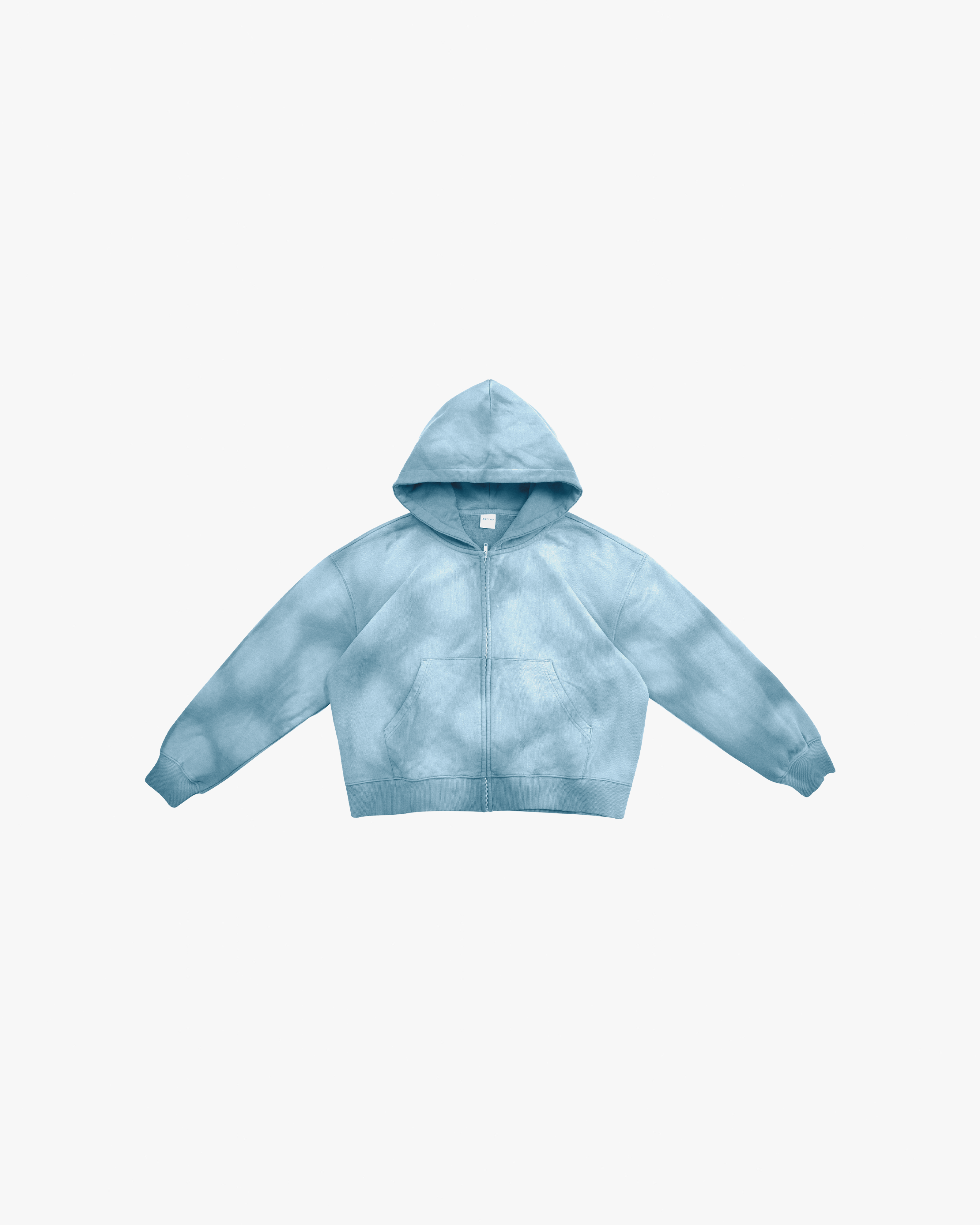 EPTM Sun Faded Cropped Zip Up Hoodie - Sky Blue EPTM Sun Faded Cropped Zip Up Hoodie - Sky Blue
