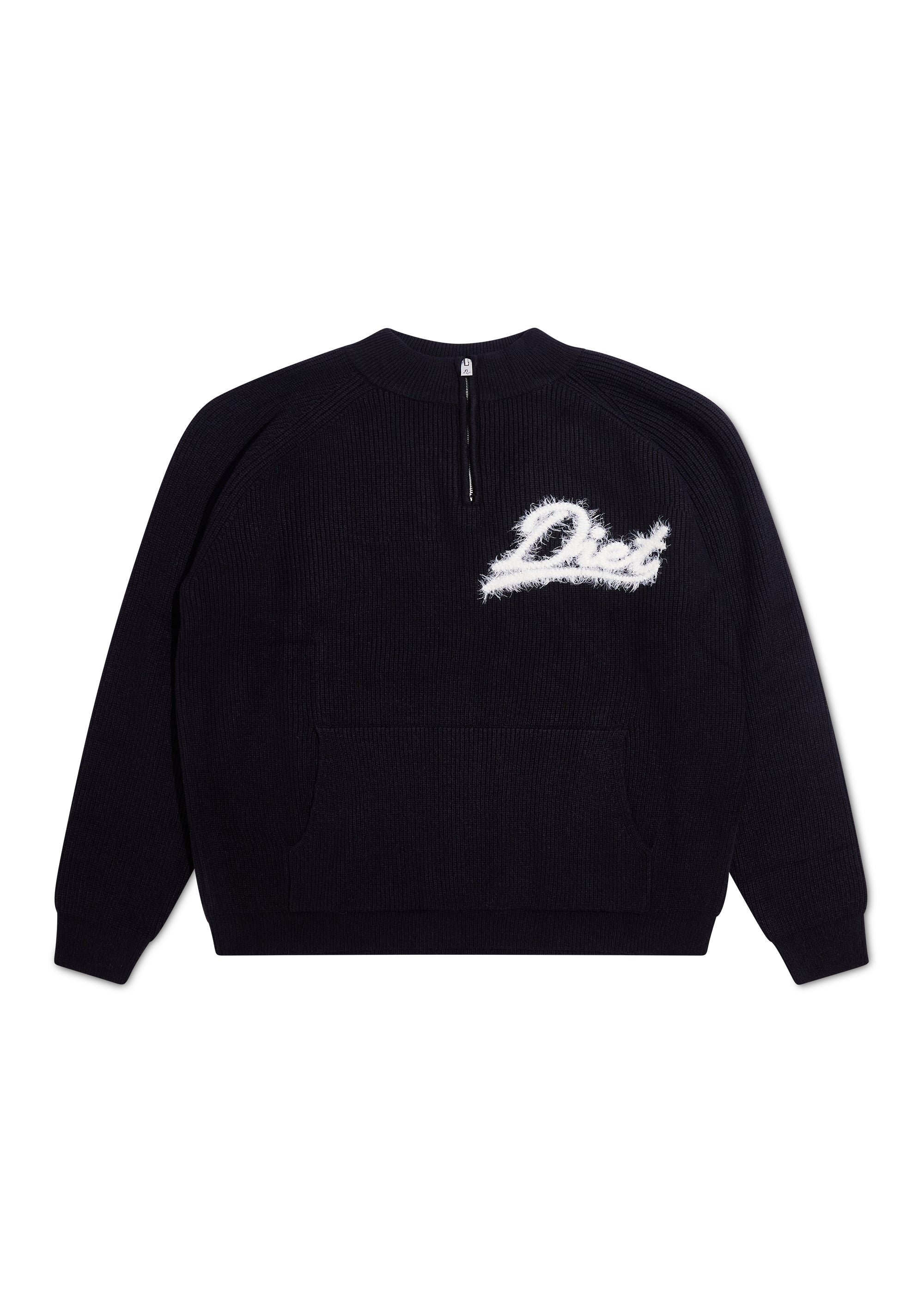 Knit Mohair Pullover - Black/White Knit Mohair Pullover - Black/White